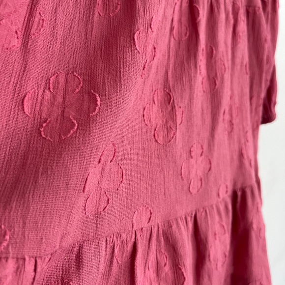 NWOT Zara Girls Tiered Long Sleeve Rose Pink Dress 4-5yrs - Picture 3 of 4